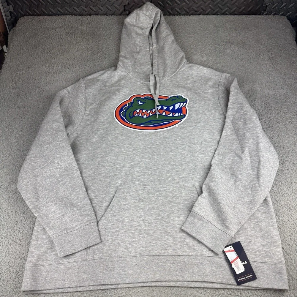 Fanatics Florida Gators Pullover Hoodie Men's 3XL Drawstrings Kangaroo Gray NWT